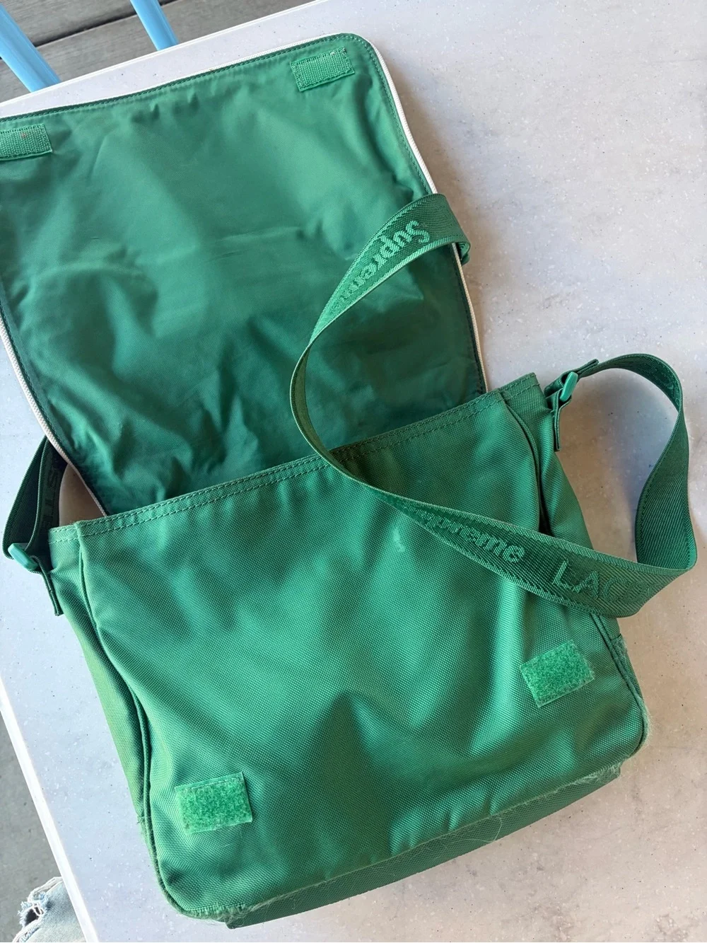 Supreme Lacoste Green Crossbody Messenger Bag